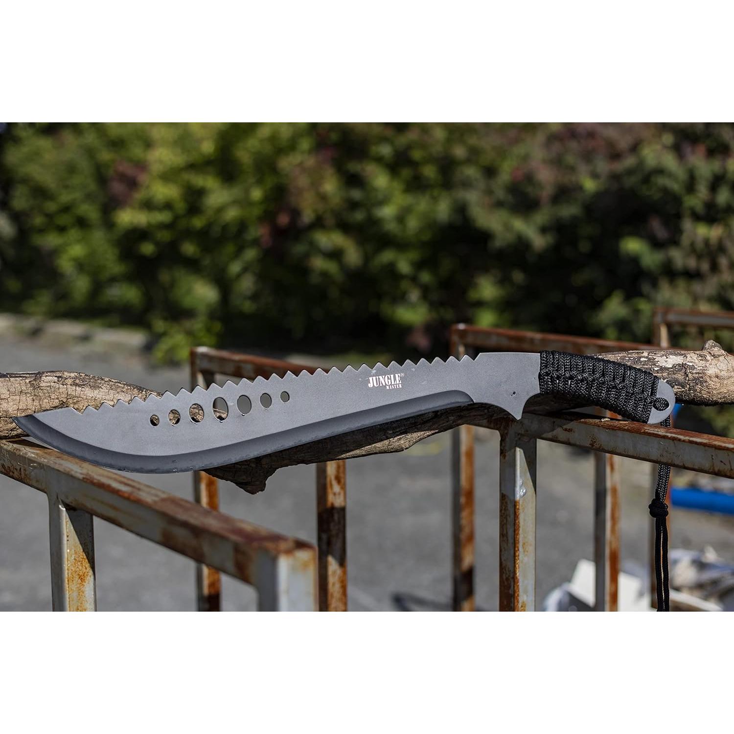 Machete Jungle Master JM-031B 53.34 cm Acero Inoxidable Negro