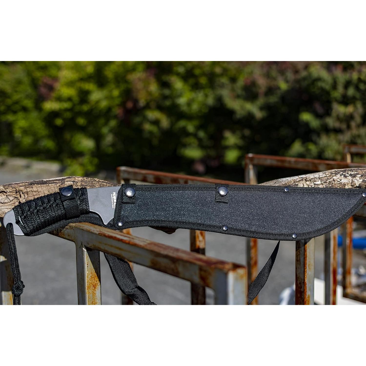 Machete Jungle Master JM-031B 53.34 cm Acero Inoxidable Negro