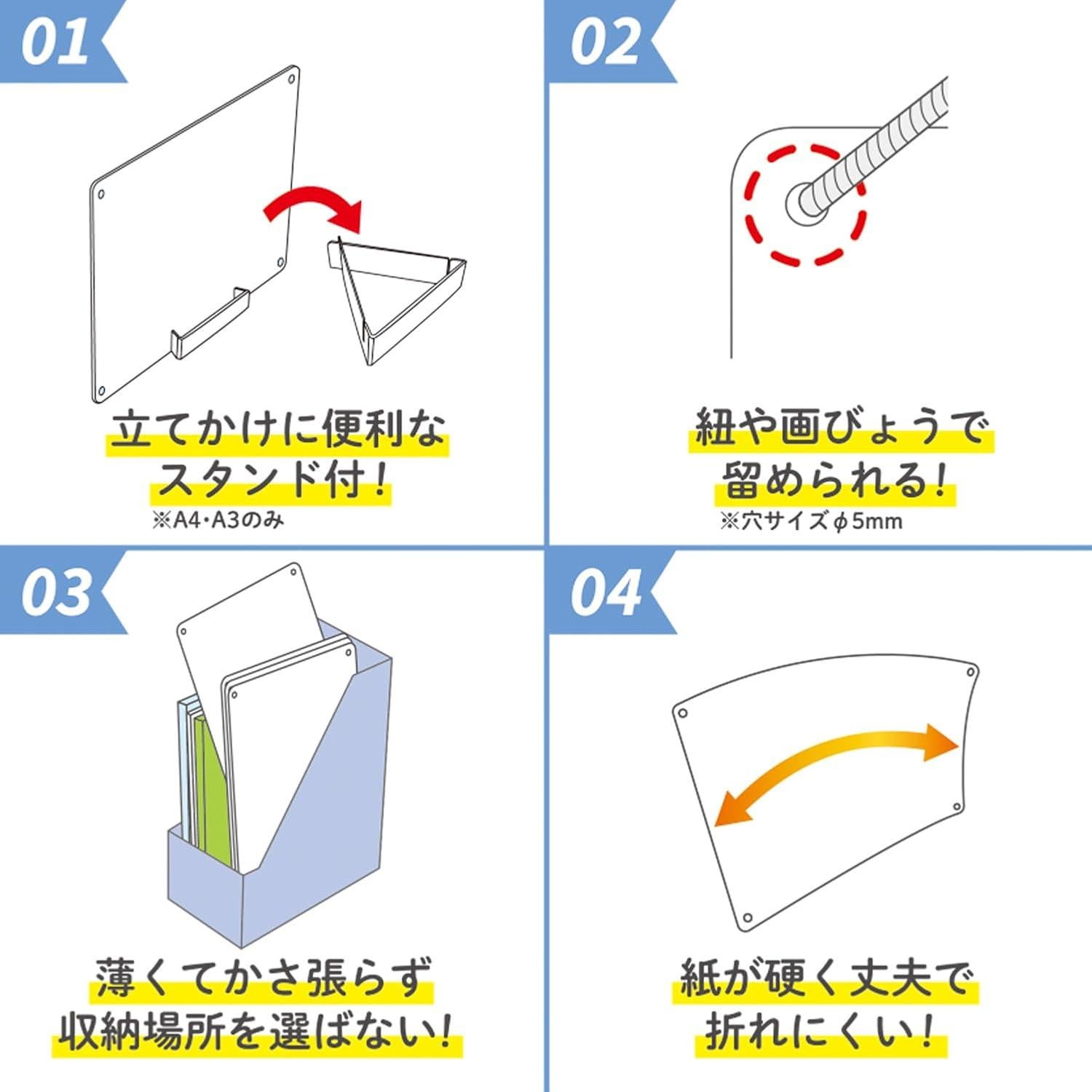 Pizarra de Papel Blanca A3 Magex MPWH-A3, Paquete de 2