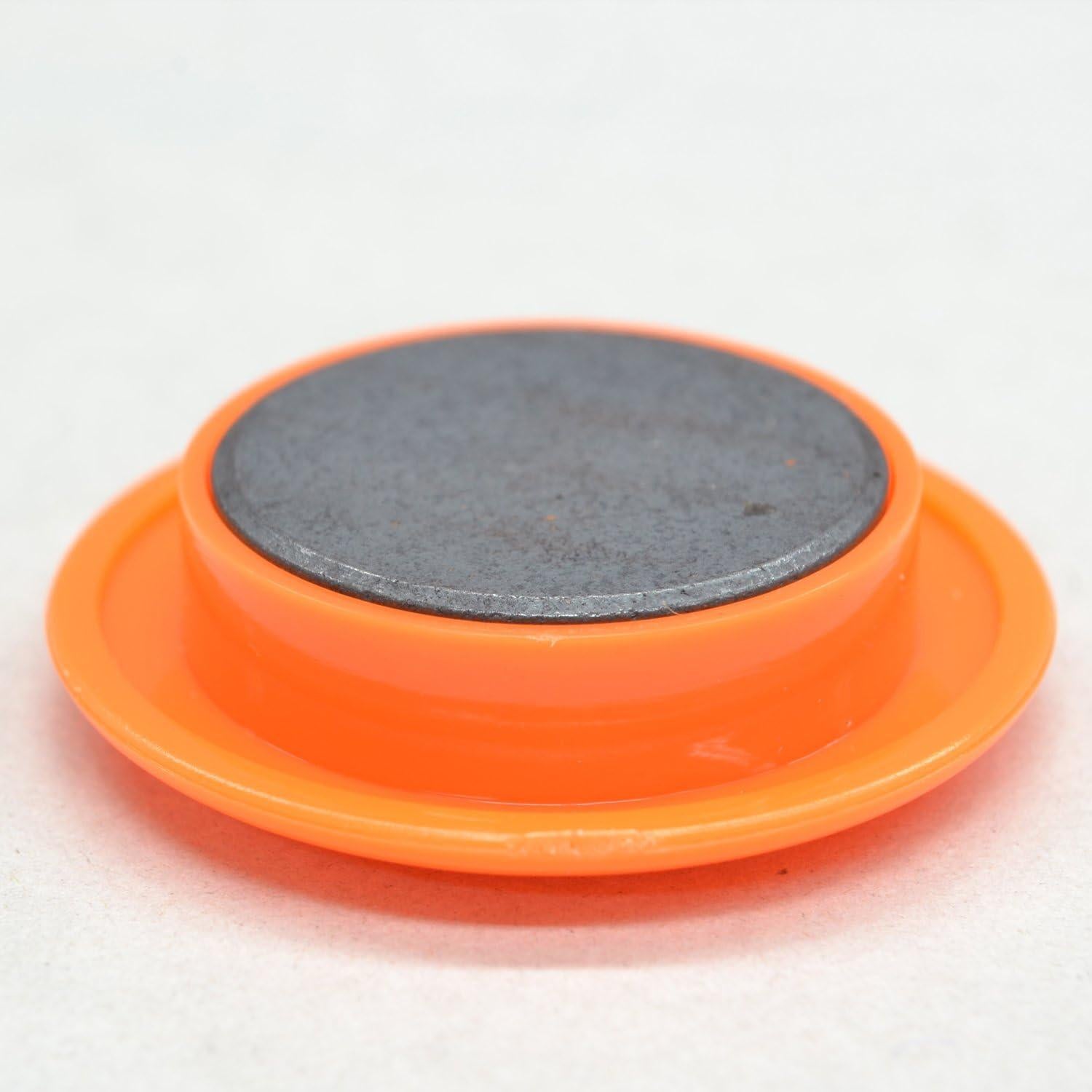 Botones Magnéticos Naranja MFCB-40-12P-O 40 mm - Paquete de 12