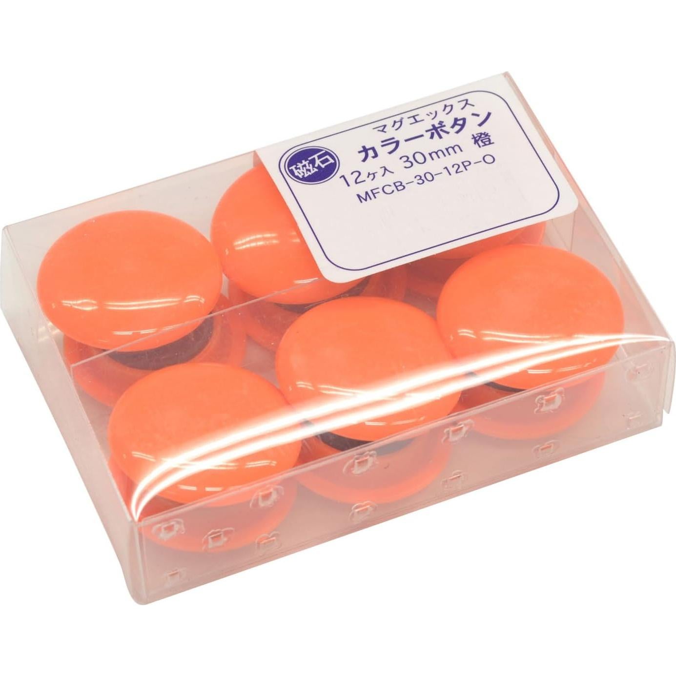 Botones Magnéticos Naranja Mag MFCB-30-12P-O 30mm - 12 Piezas