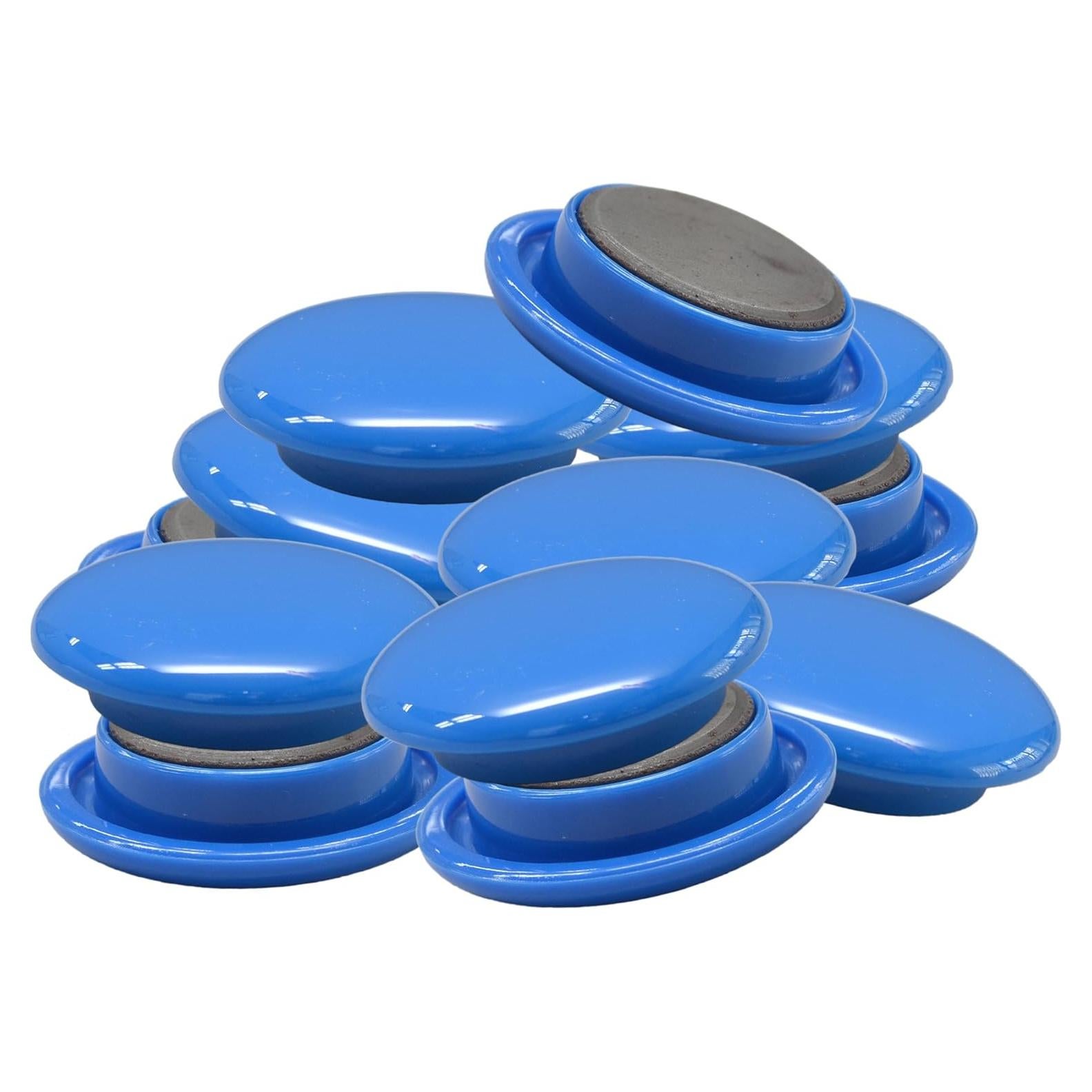 Botones Magnéticos Azul MFCB-40-12P-B, 12 Piezas 40mm