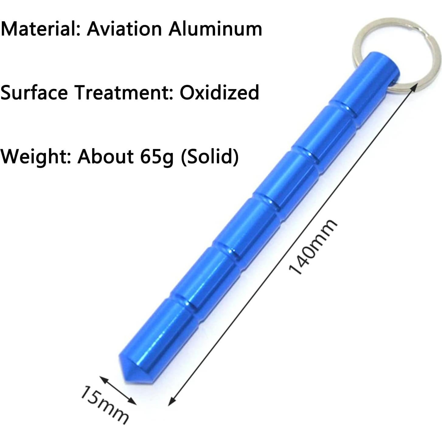 Llave Portátil de Aluminio con Llavero para Mujeres - Plata