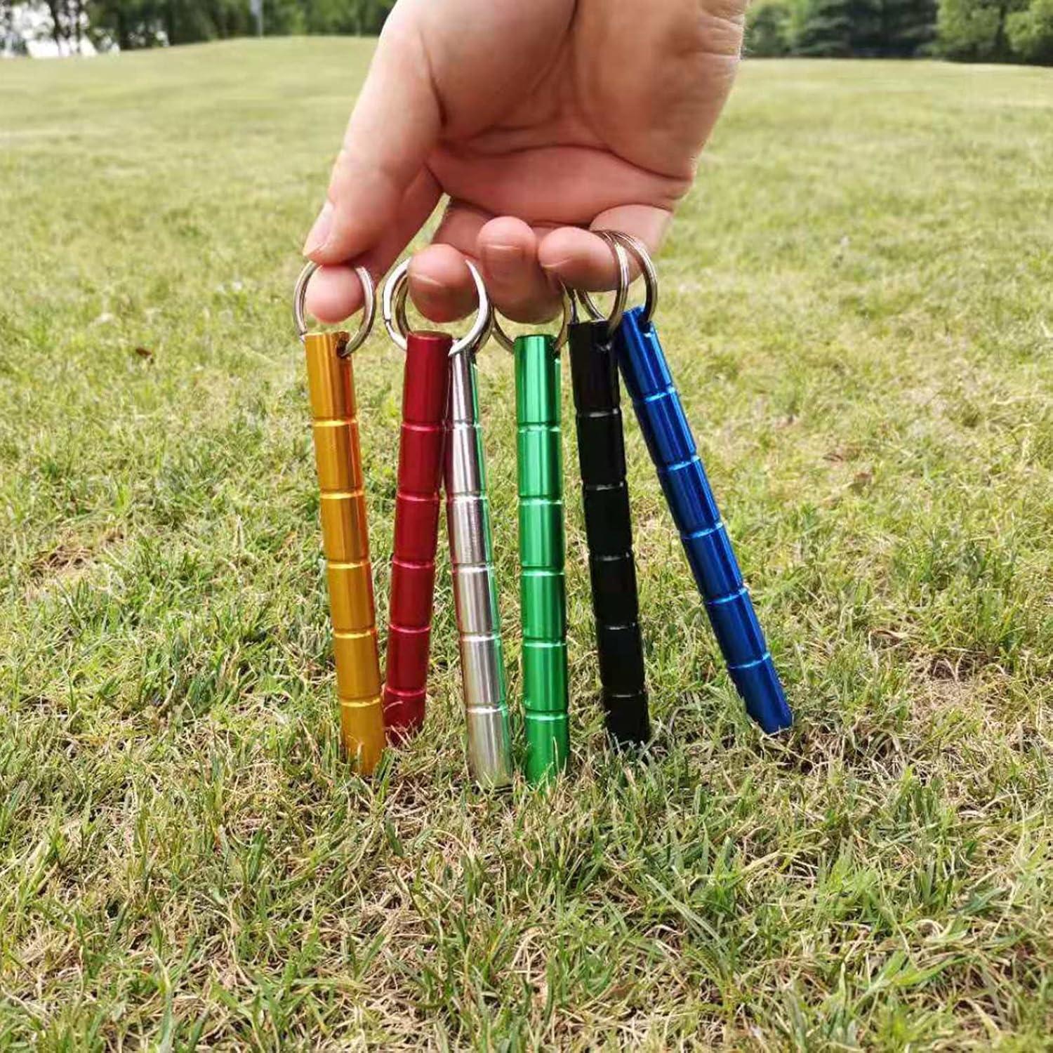 Llave Portátil de Aluminio con Llavero para Mujeres - Plata