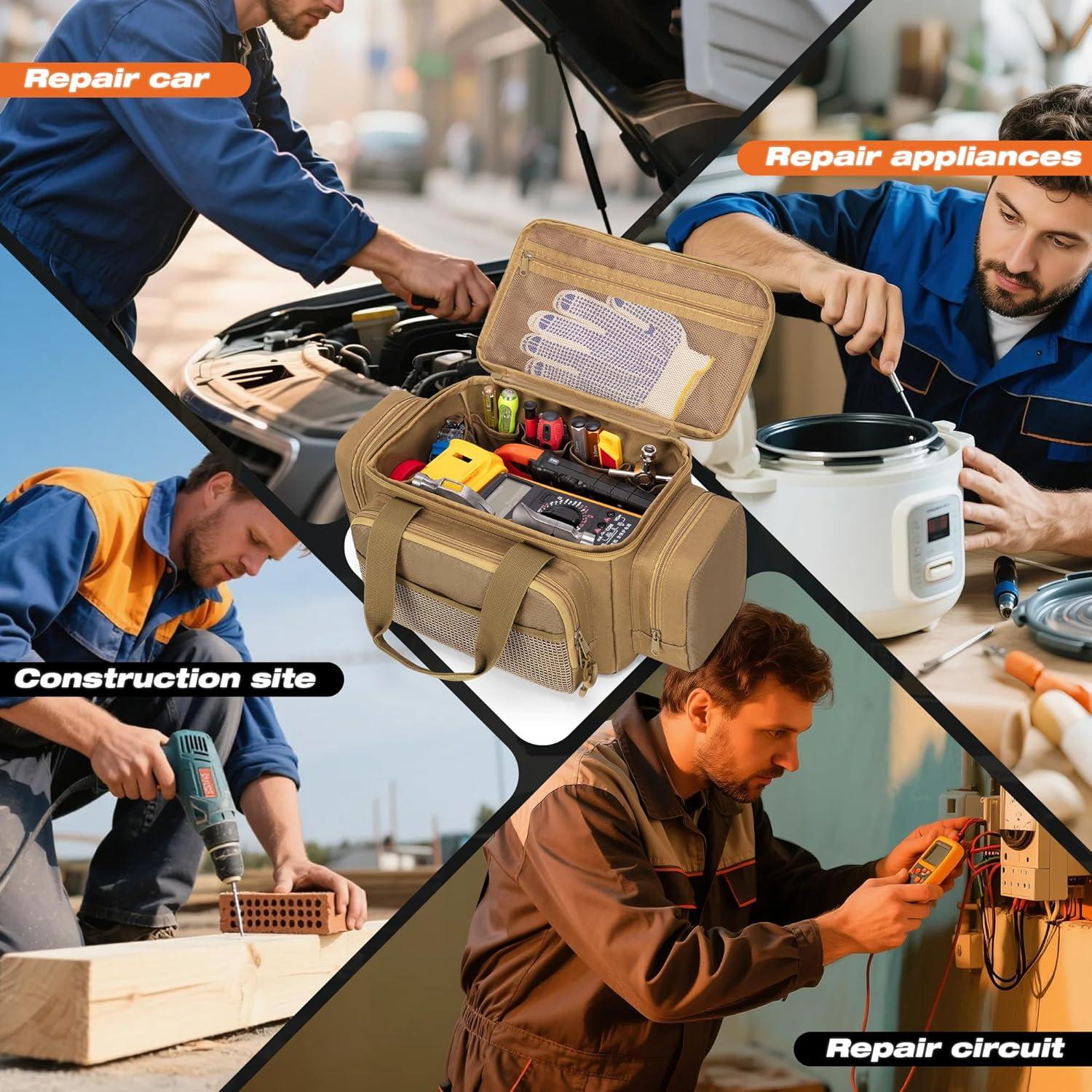 Bolsa de Herramientas Pequeña Trahzia Caqui 30.48 cm