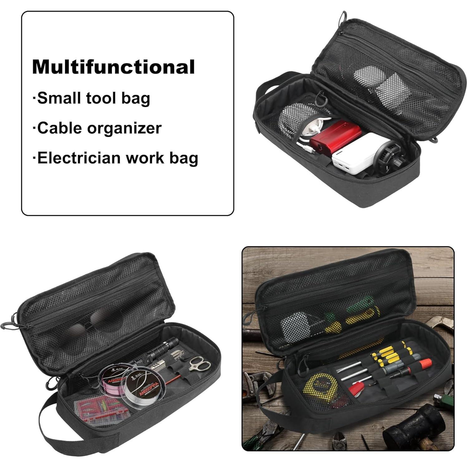 Bolsa de Herramientas Compacta JLDTOP Negra 14.2x7.6x32.5 cm