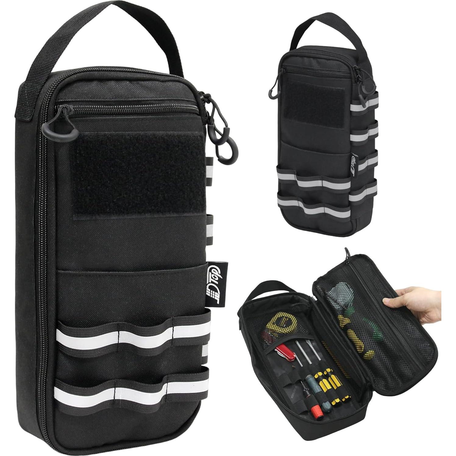 Bolsa de Herramientas Compacta JLDTOP Negra 14.2x7.6x32.5 cm