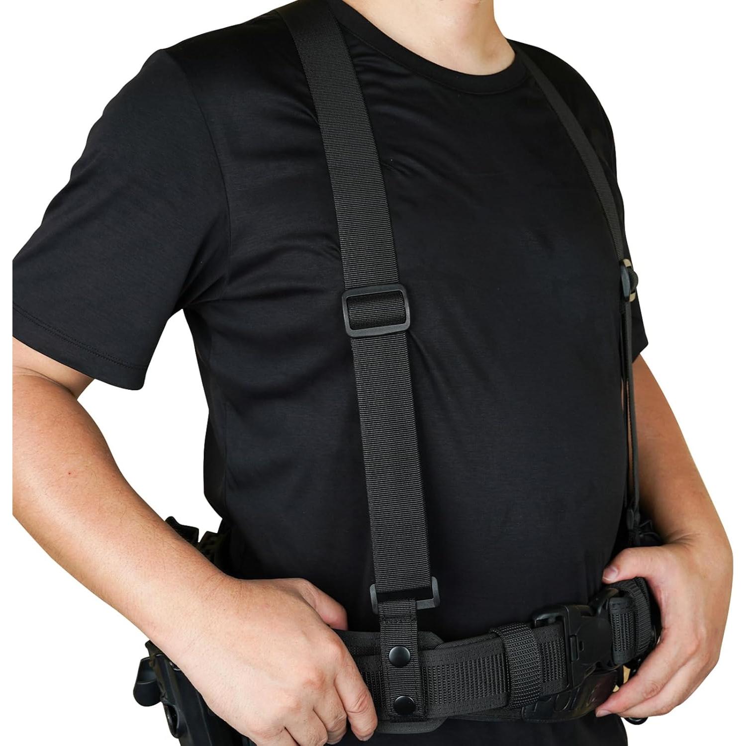 Tirantes Tácticos KUNN Ajustables 1.5" Nylon Negro