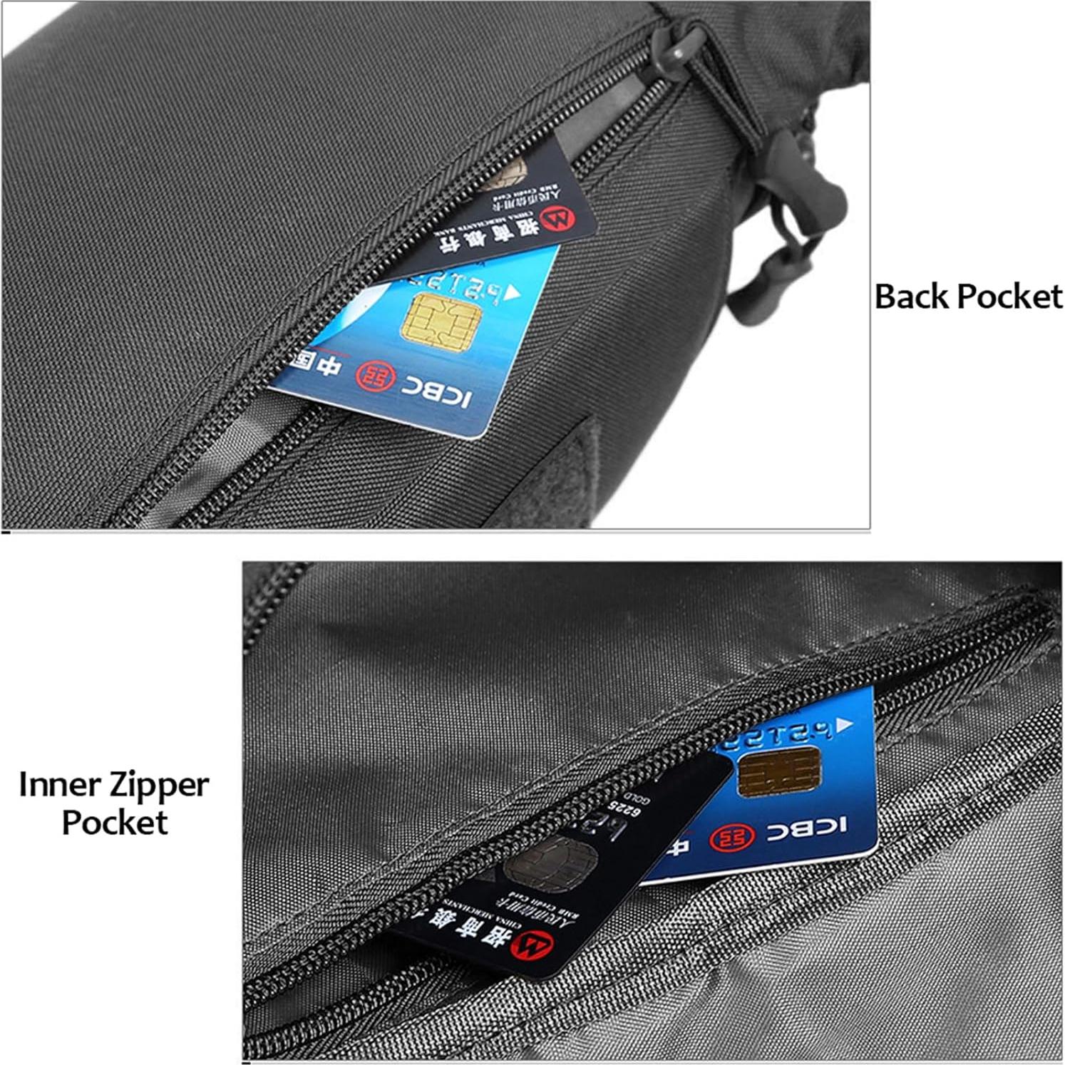 Mochila Táctica de Cintura CamGo Negra 24x12x18cm Resistente al Agua