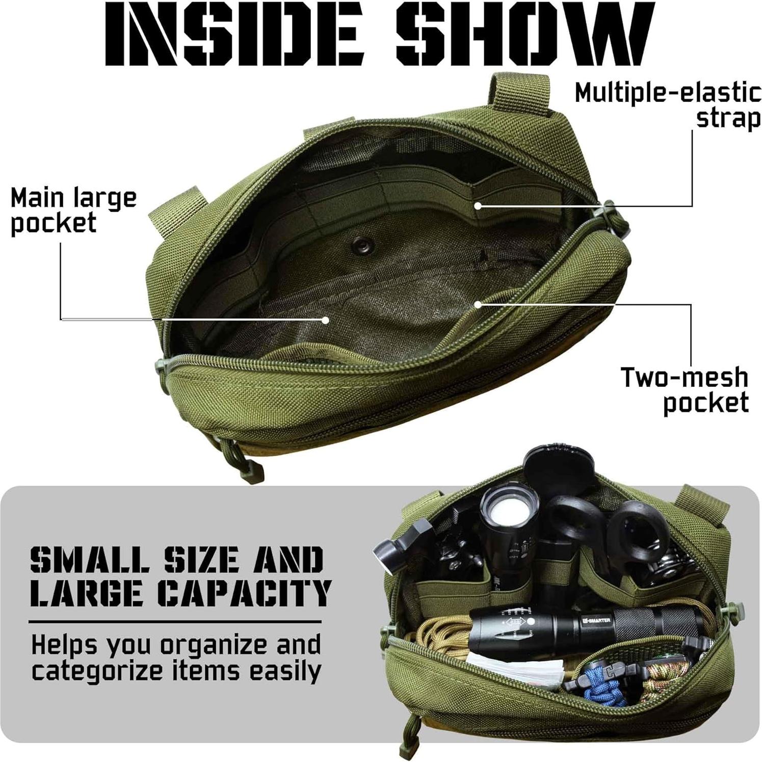 Bolsa Administrativa Molle VIIDOO Verde 20.6x12.9cm Resistente