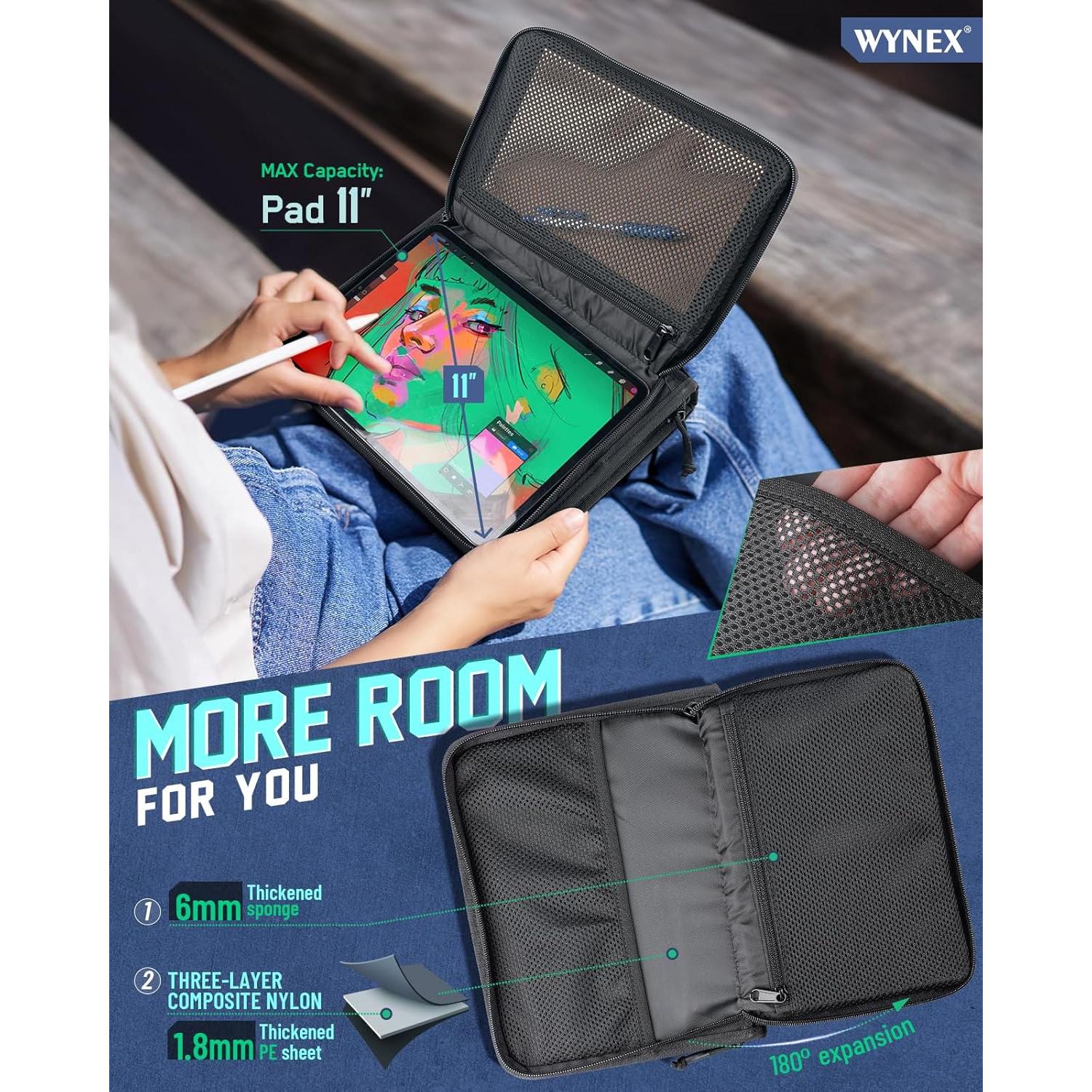 Bolsa Administrativa Molle Wynex para Tabletas 9-11" Negra