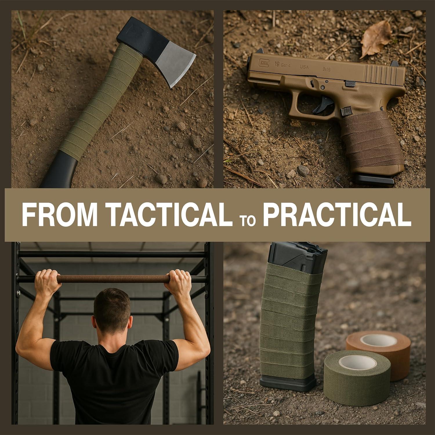 Cinta de Agarre Táctica Thunder Tape - 2 Rollos Camuflaje 1" x 18.29 m