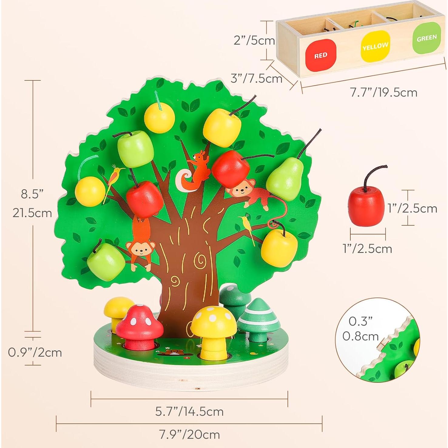 Juguete Magnético de Recolección de Frutas Woodtoe 36 PCS