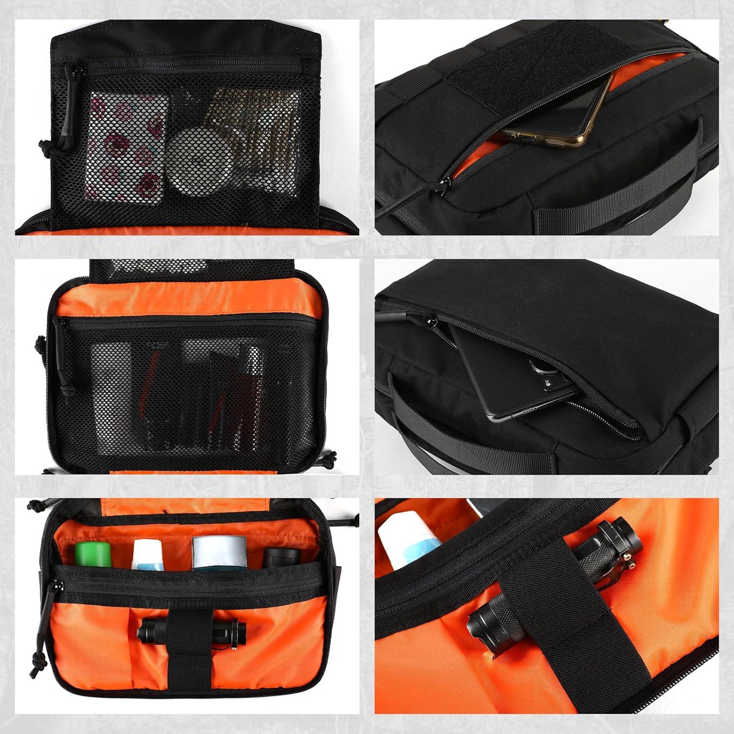 Bolsa de Aseo Táctica Militar Molle 28x18cm Negro