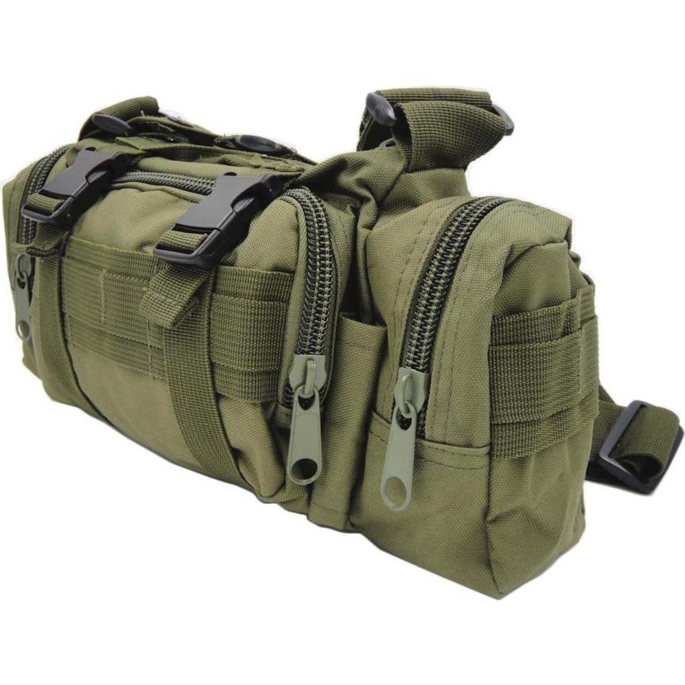 Bolsa Táctica FAMI 5L Nylon Verde Compacta Multifuncional