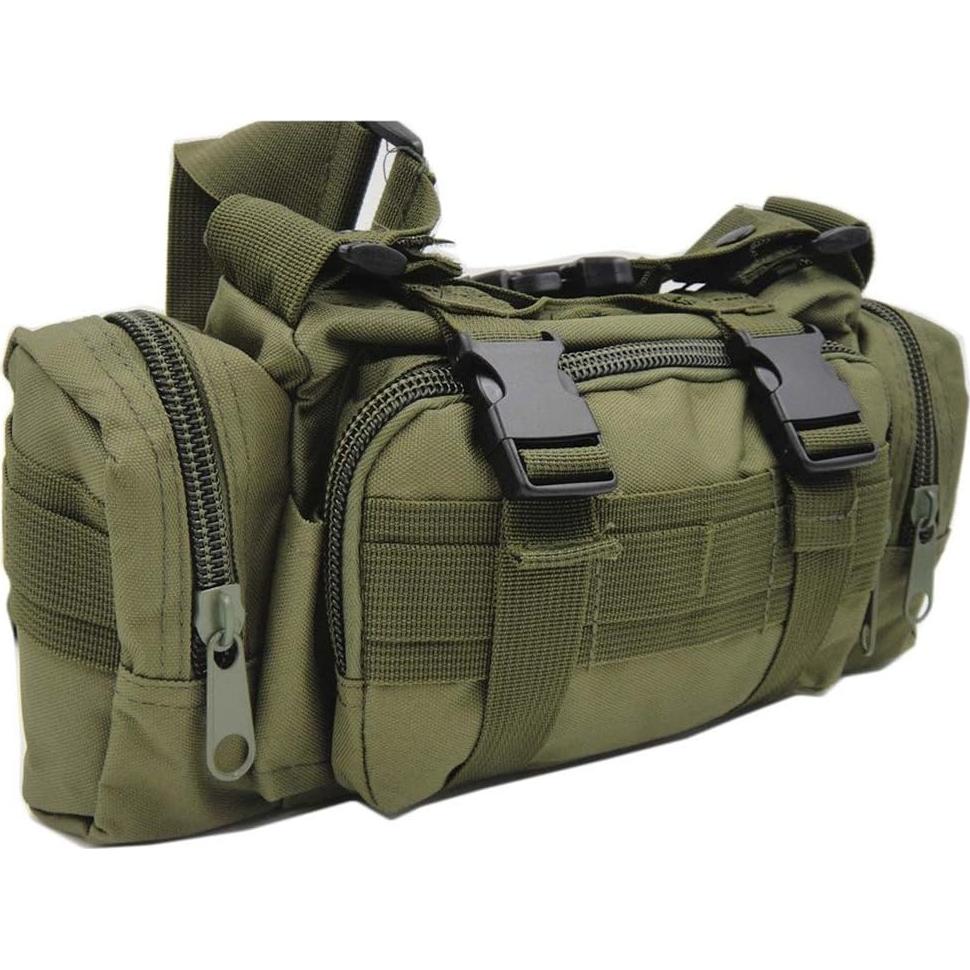 Bolsa Táctica FAMI 5L Nylon Verde Compacta Multifuncional