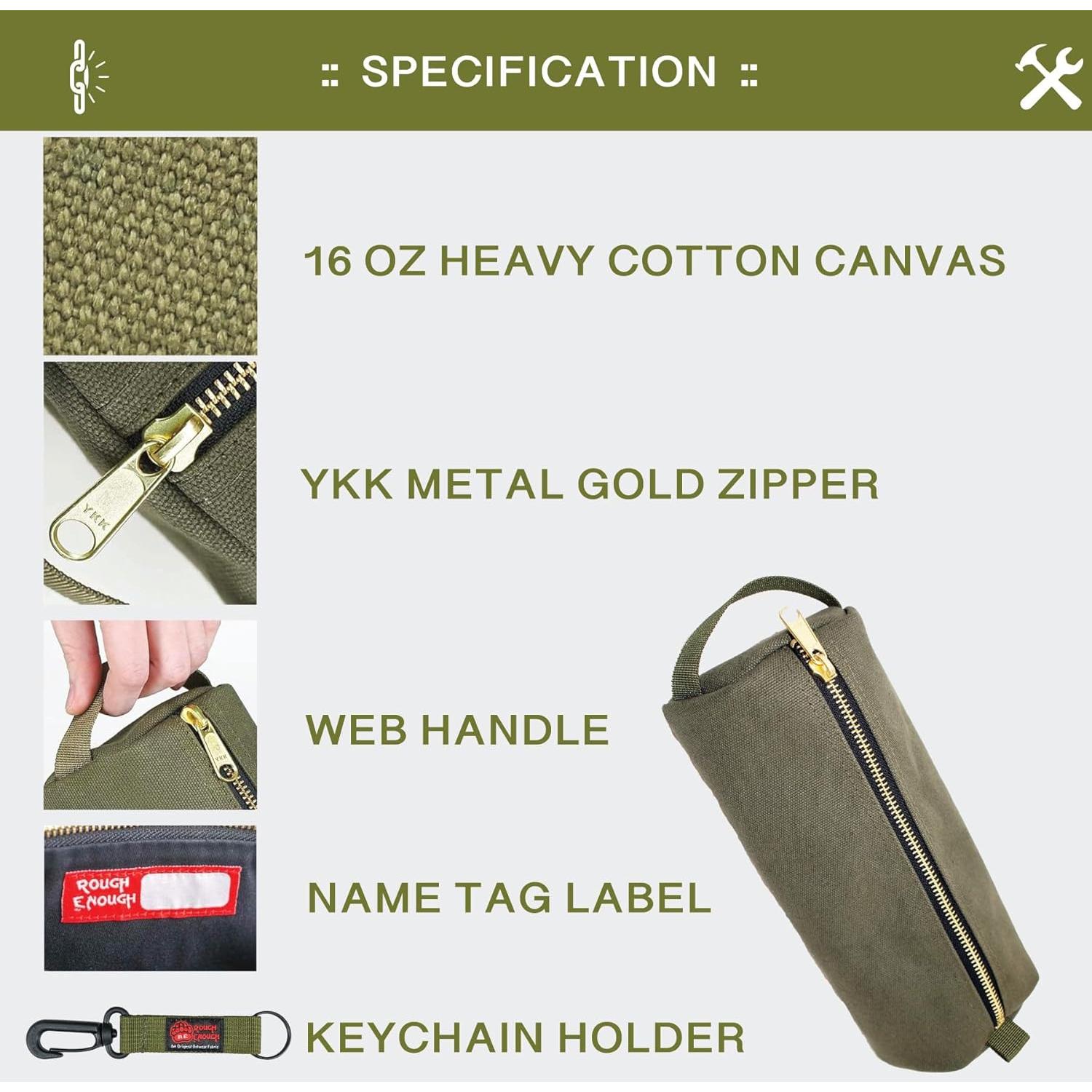 Bolsa de Herramientas Pequeña Rough Enough Verde Militar 22.86cm