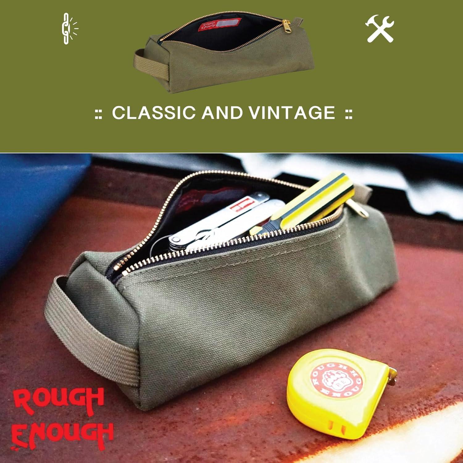 Bolsa de Herramientas Pequeña Rough Enough Verde Militar 22.86cm