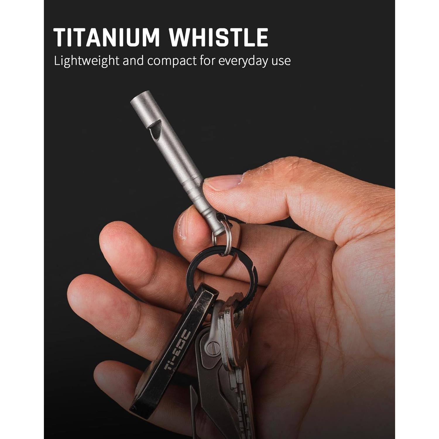 Silbatos de Emergencia TISUR 130db y Titanio con Cordón