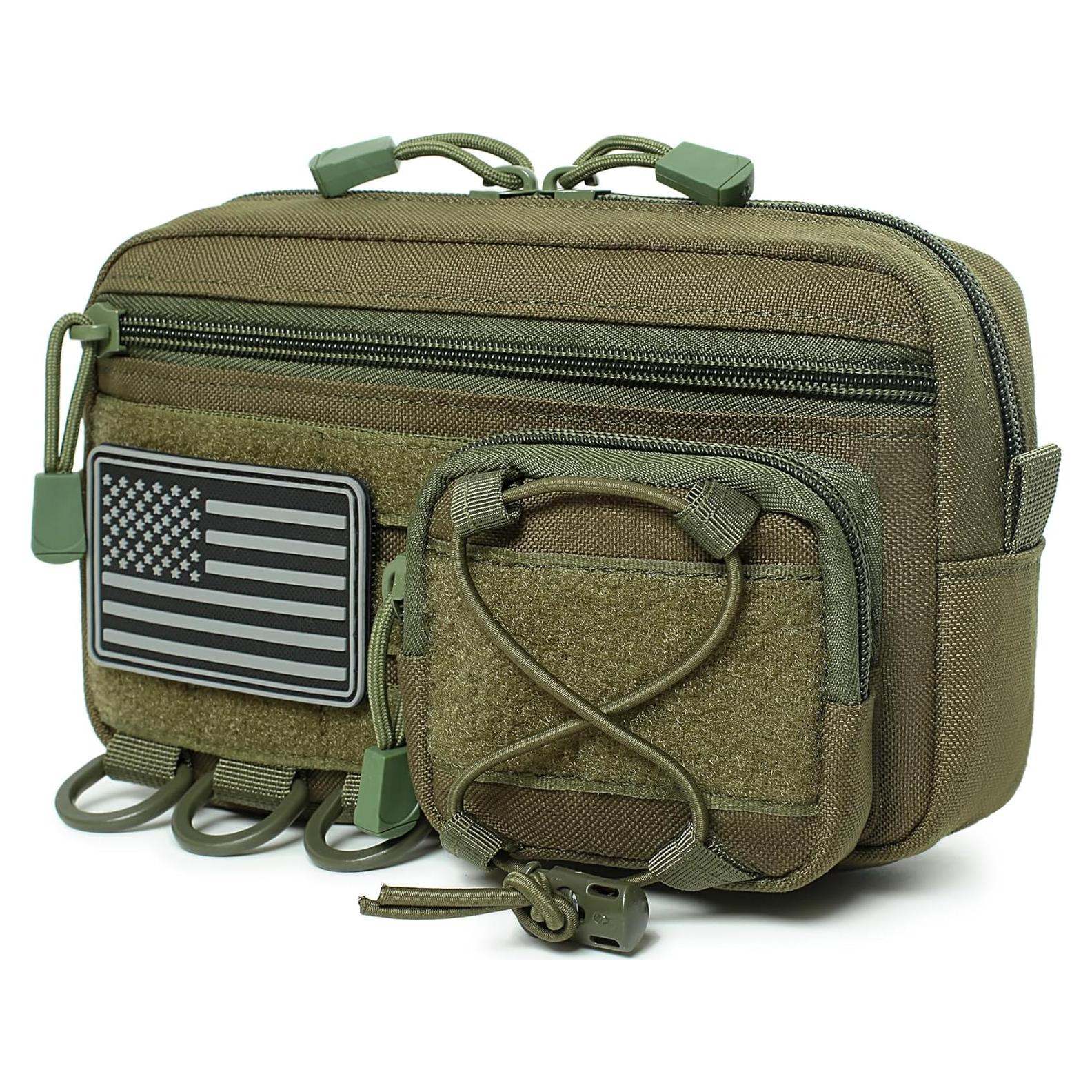 Bolsa Molle Horizontal Lemubeane Verde OD 23.9x15cm EDC