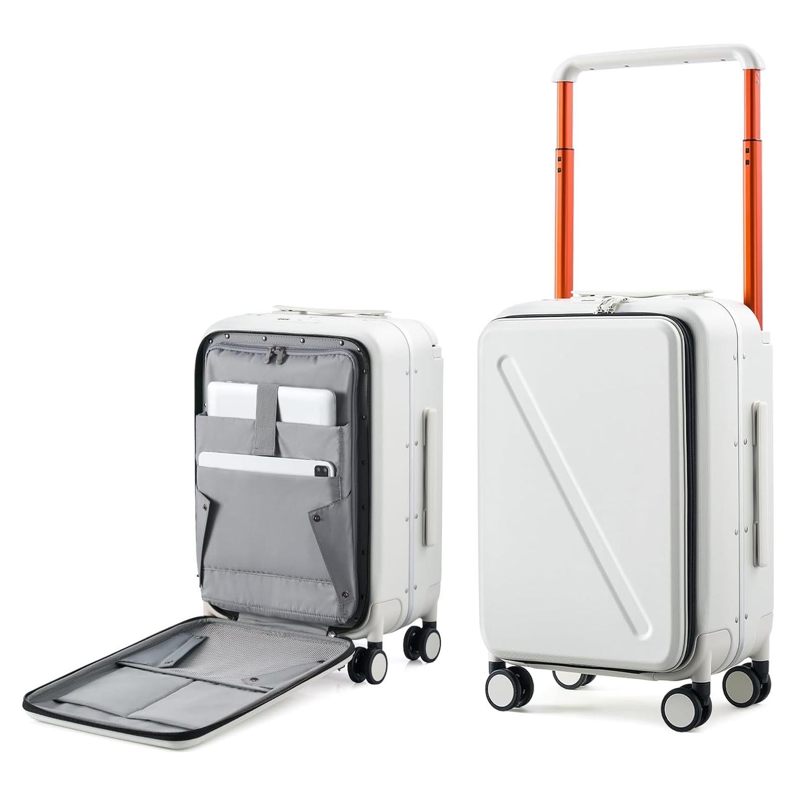 Maleta de Mano MILADA 20" Carcasa Dura Blanco TSA 41L