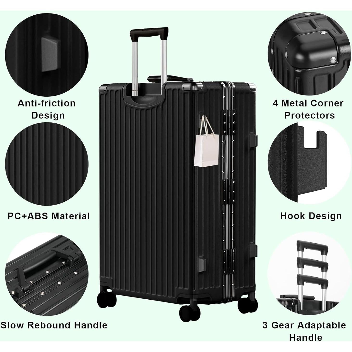 Maleta Dura AnyZip 24" Aluminio PC+ABS con Cerradura TSA