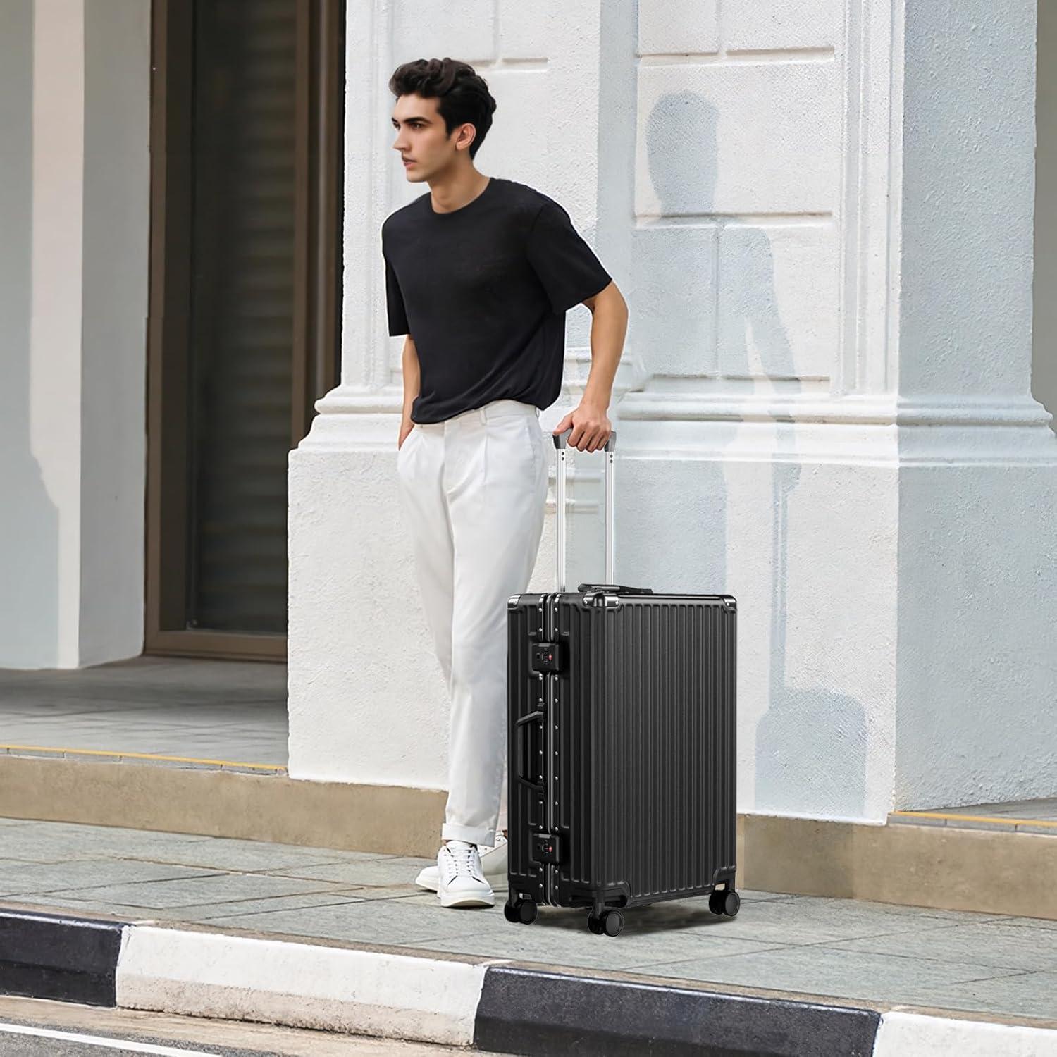 Maleta Dura AnyZip 24" Aluminio PC+ABS con Cerradura TSA