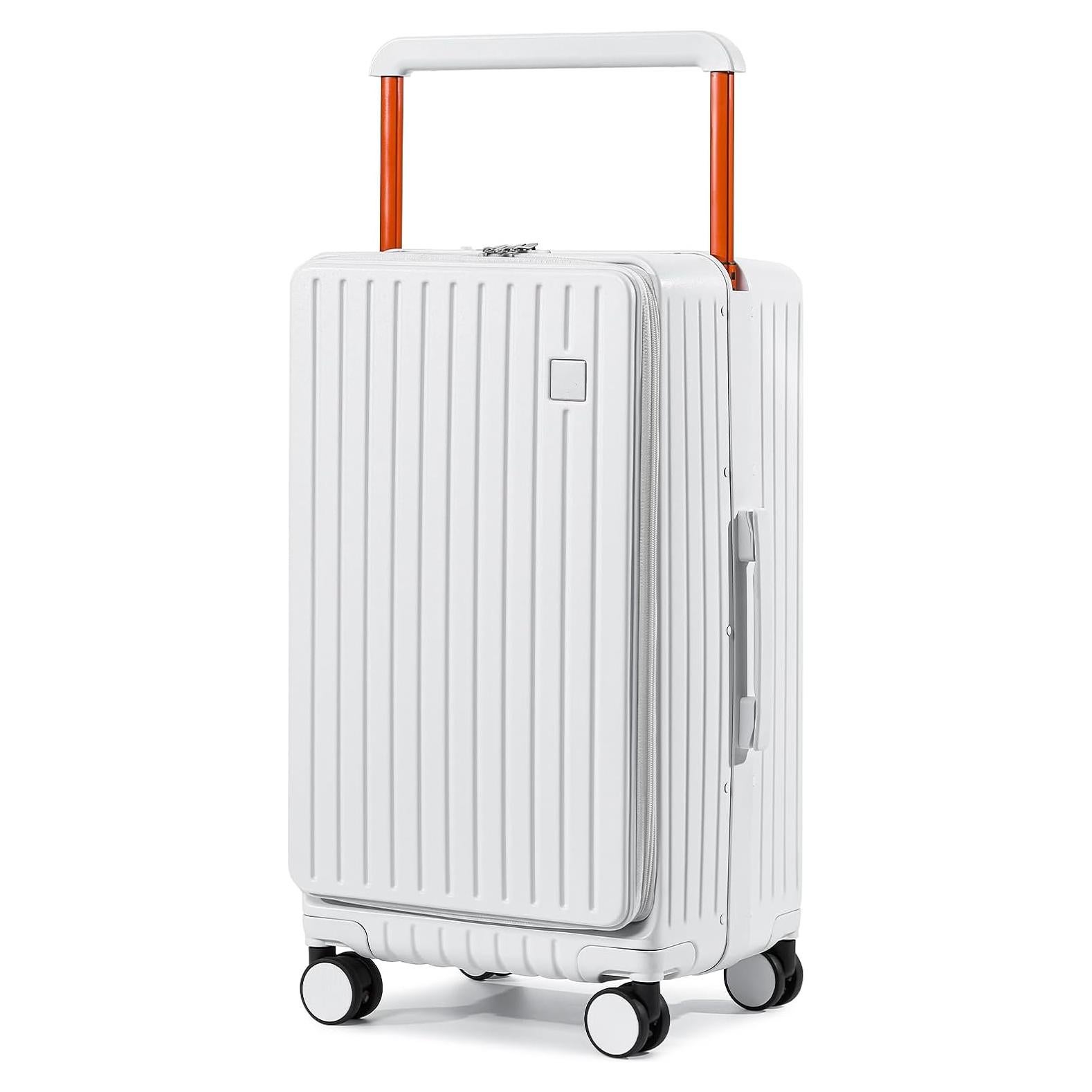 Maleta rígida Joyway 24" blanca con cerradura TSA y ruedas