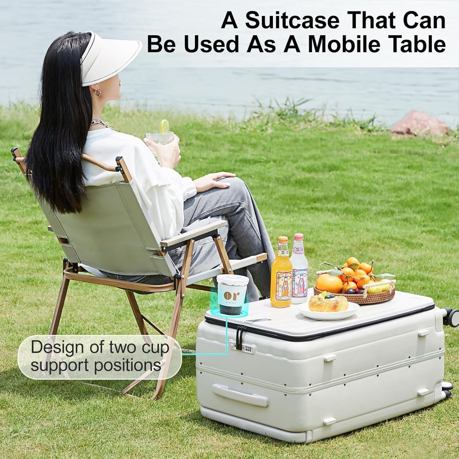 Maleta Facturada Multifuncional Hanke 94.7L 26" Blanco Marfil