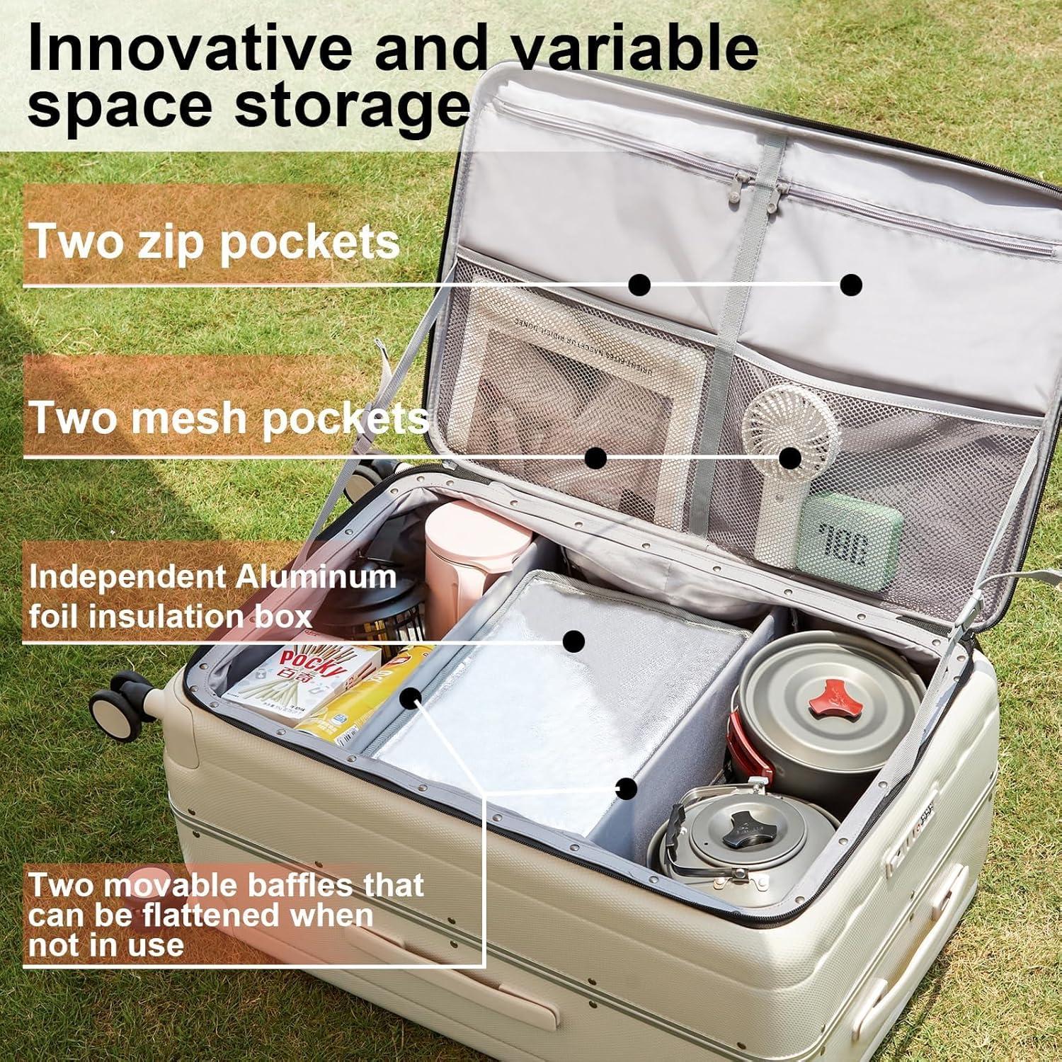 Maleta Facturada Multifuncional Hanke 94.7L 26" Blanco Marfil