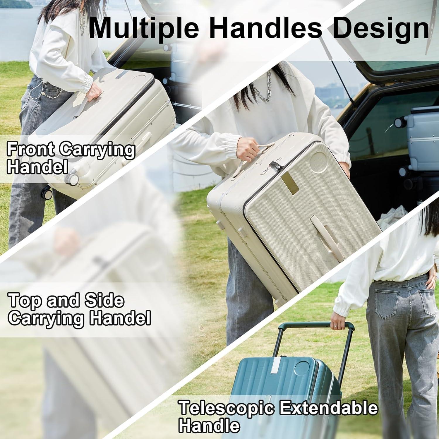 Maleta Facturada Multifuncional Hanke 94.7L 26" Blanco Marfil