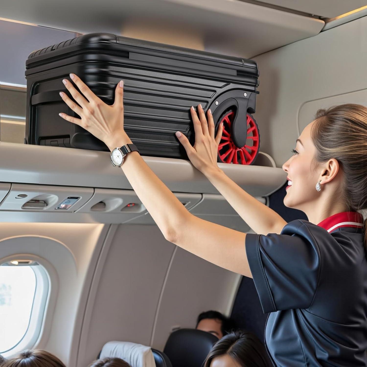 Maleta de Mano Dura ROPLUS 21" con Ruedas Grandes y Cerradura TSA