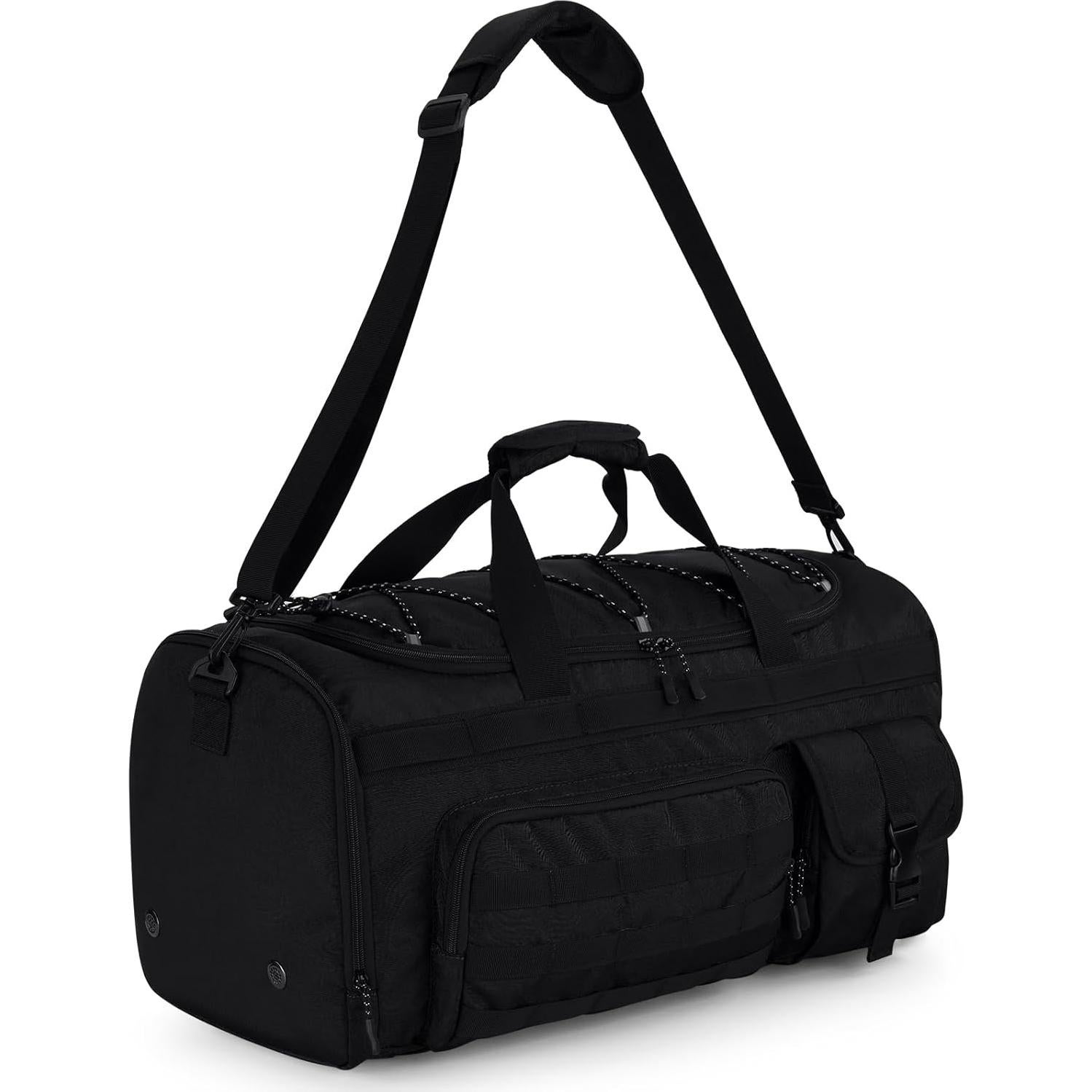 Bolsa de Duffel Gonex 45L Unisex Negra 3 en 1 con Compartimentos
