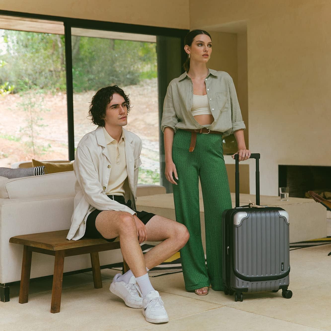 Maleta Dura Expandible LEVEL8 Grace 20 Pulgadas Gris