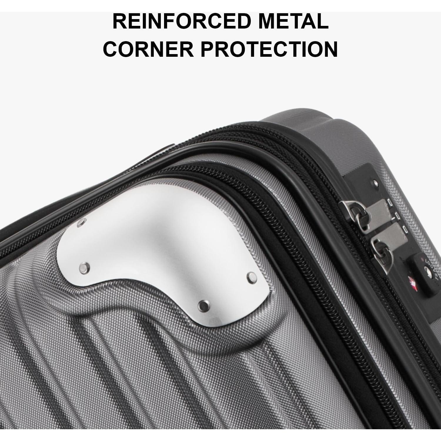 Maleta Dura Expandible LEVEL8 Grace 20 Pulgadas Gris