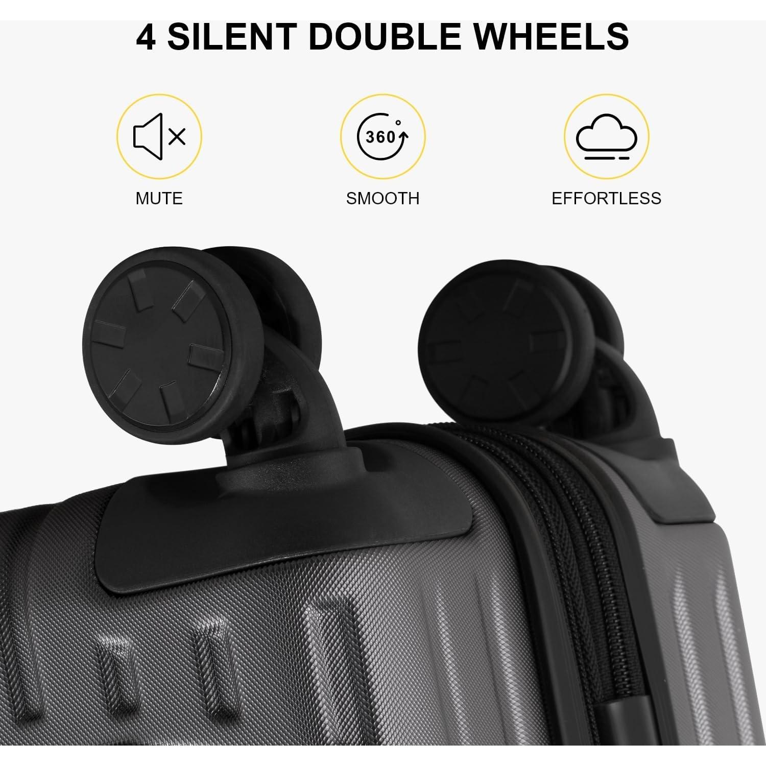 Maleta Dura Expandible LEVEL8 Grace 20 Pulgadas Gris