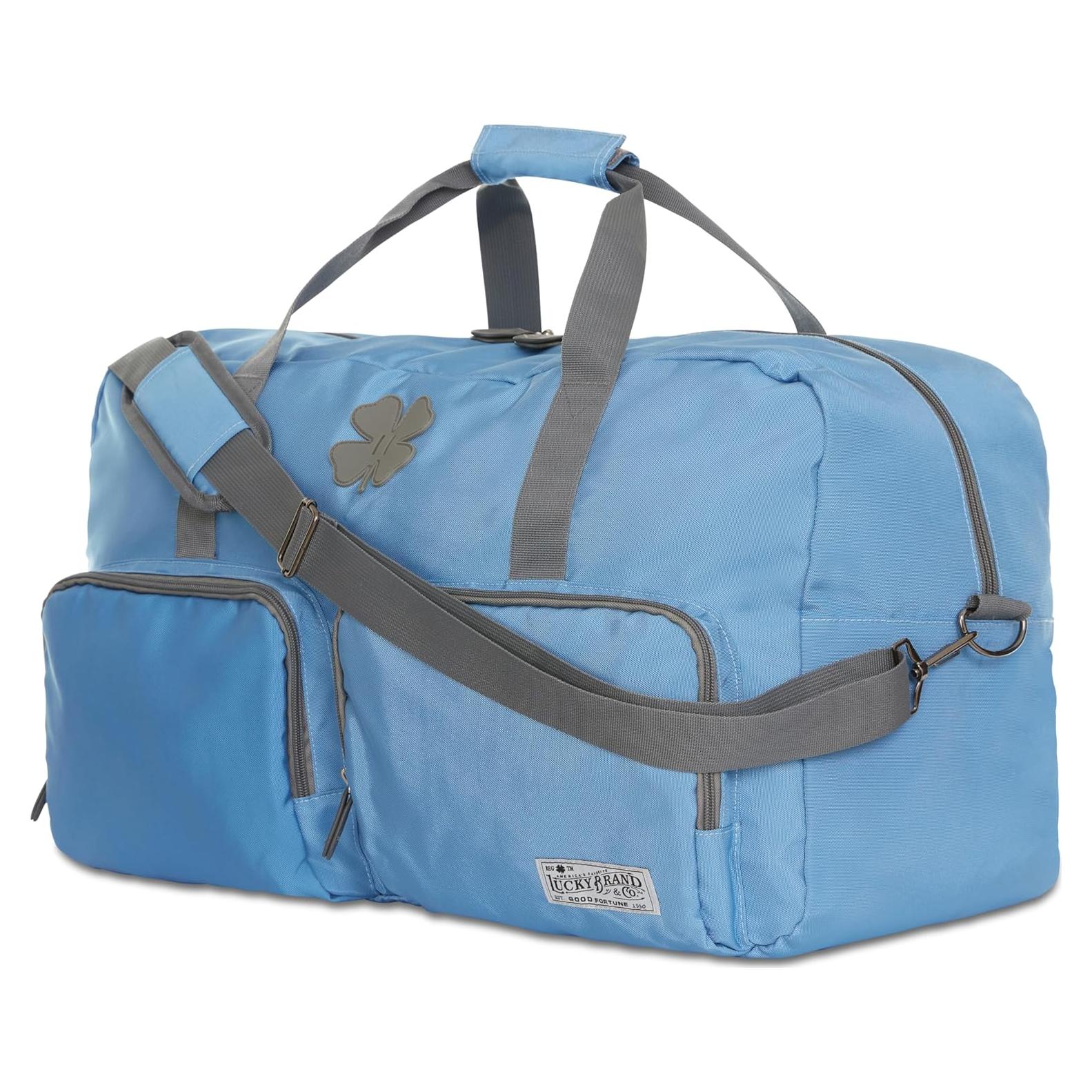 Bolsa de viaje Lucky 85L, duffle plegable unisex azul claro