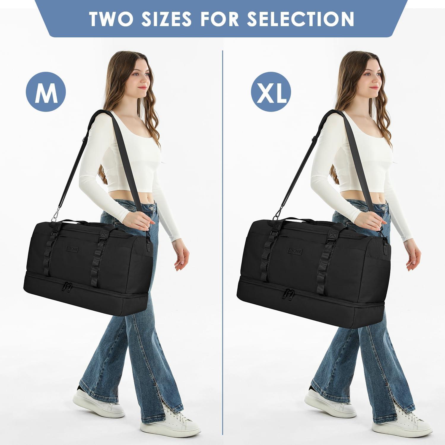 Bolsa de Viaje ETRONIK XL Negra con Compartimento para Zapatos