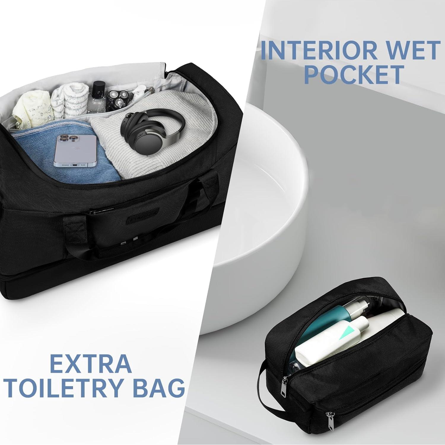 Bolsa de Viaje ETRONIK XL Negra con Compartimento para Zapatos