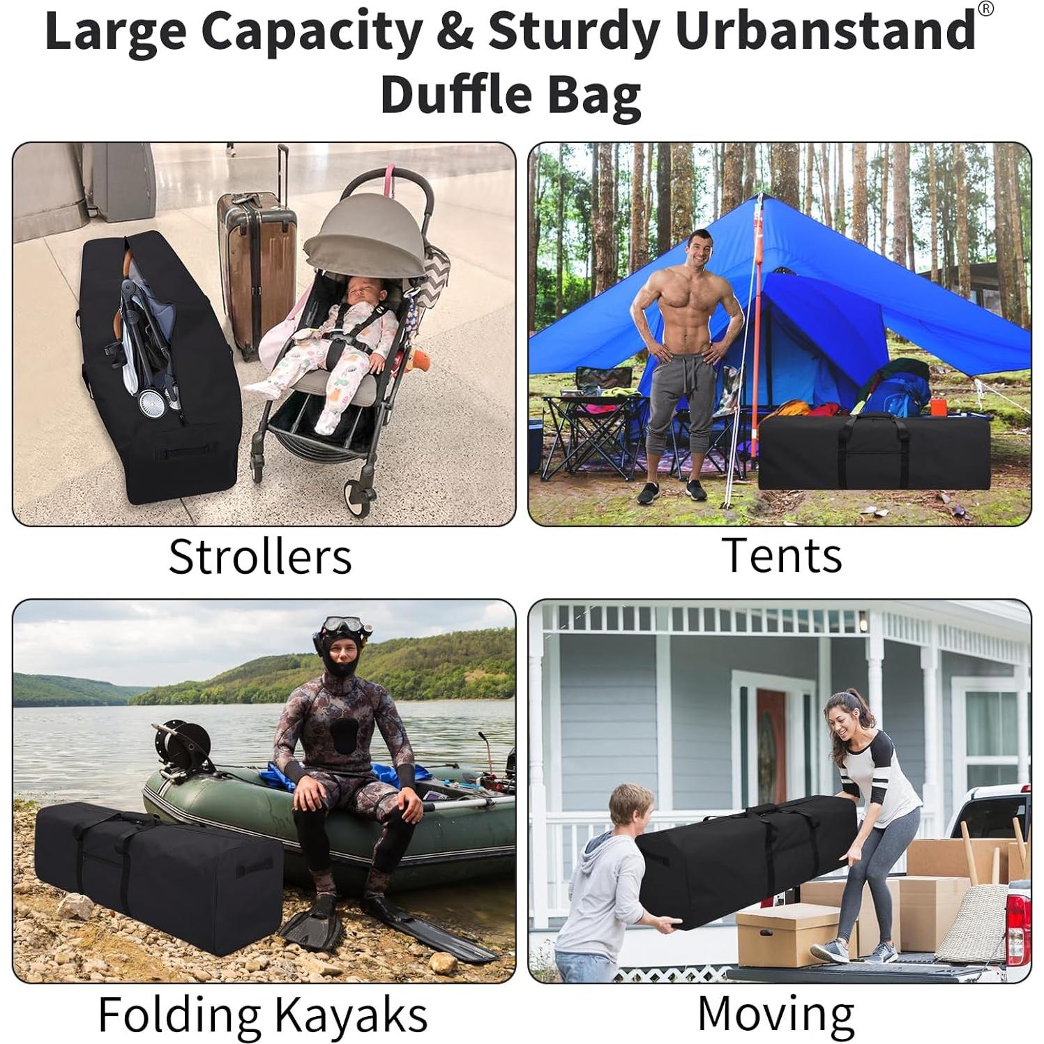 Bolsa de viaje Urbanstand 116 cm impermeable 125 L negra