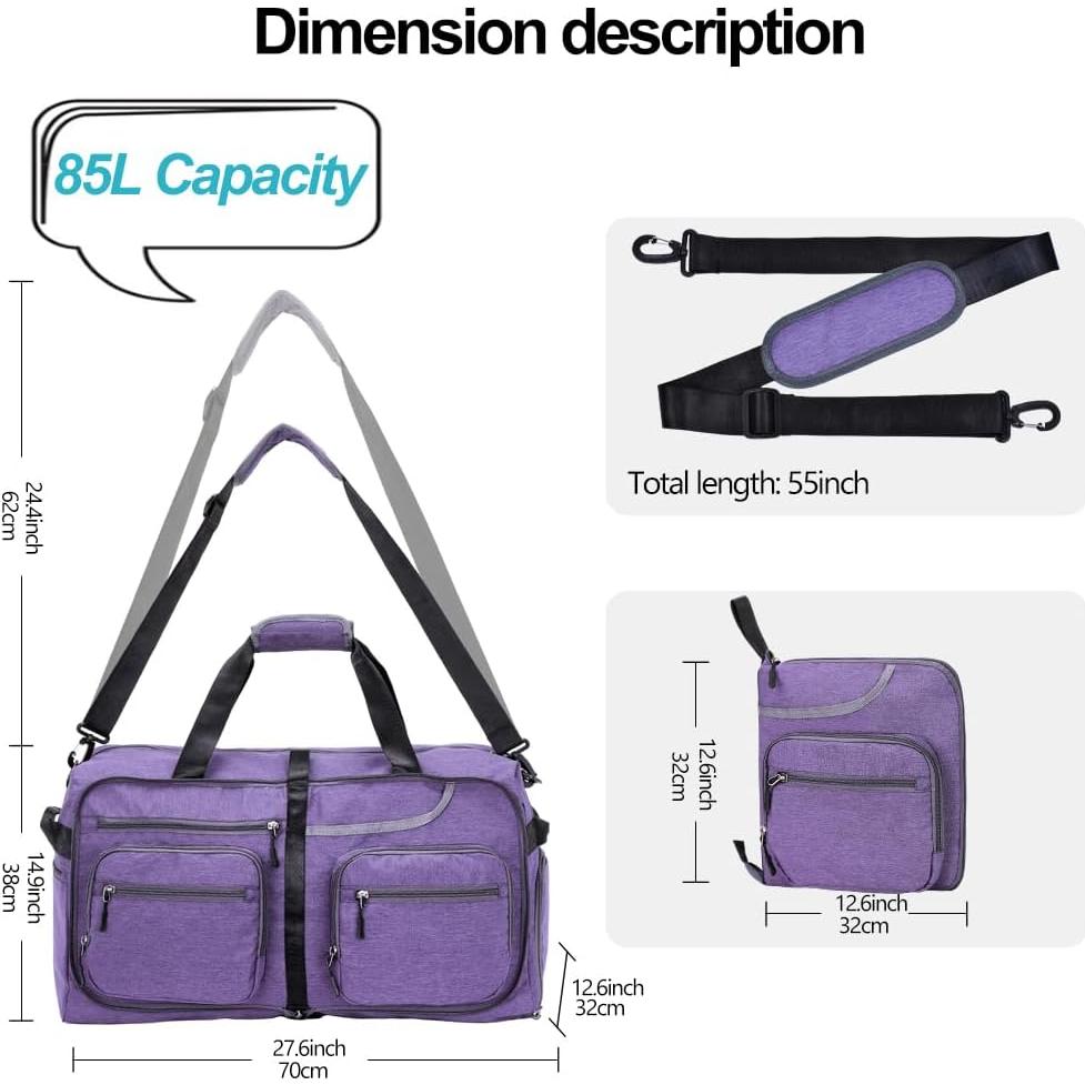 Bolsa de viaje tipo duffel 65L impermeable WEREWOLVES