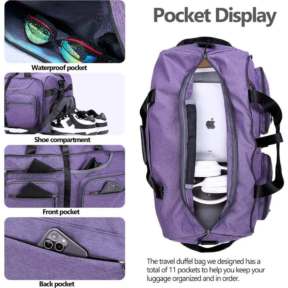 Bolsa de viaje tipo duffel 65L impermeable WEREWOLVES