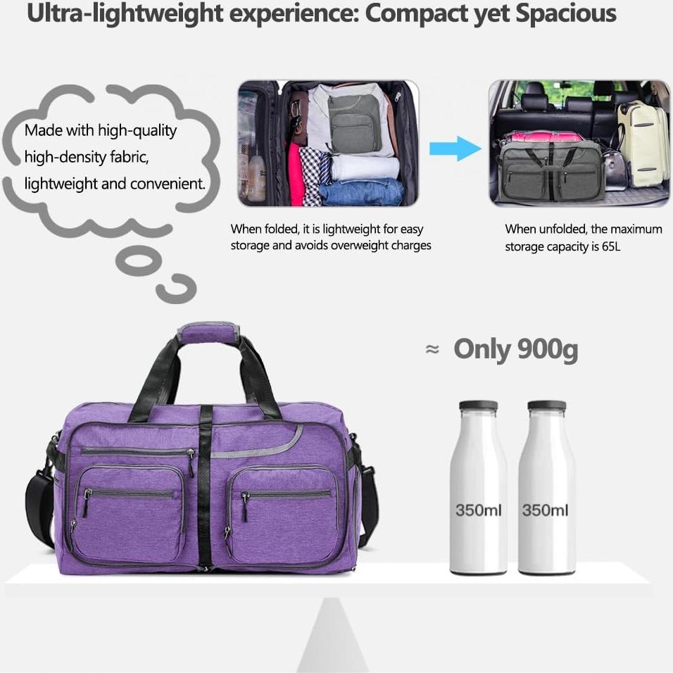 Bolsa de viaje tipo duffel 65L impermeable WEREWOLVES