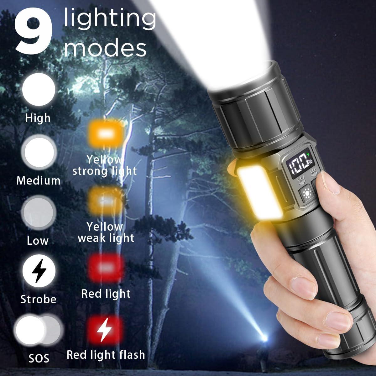 Linterna LED Recargable X.Store XF1199 - 9 Modos, IPX4