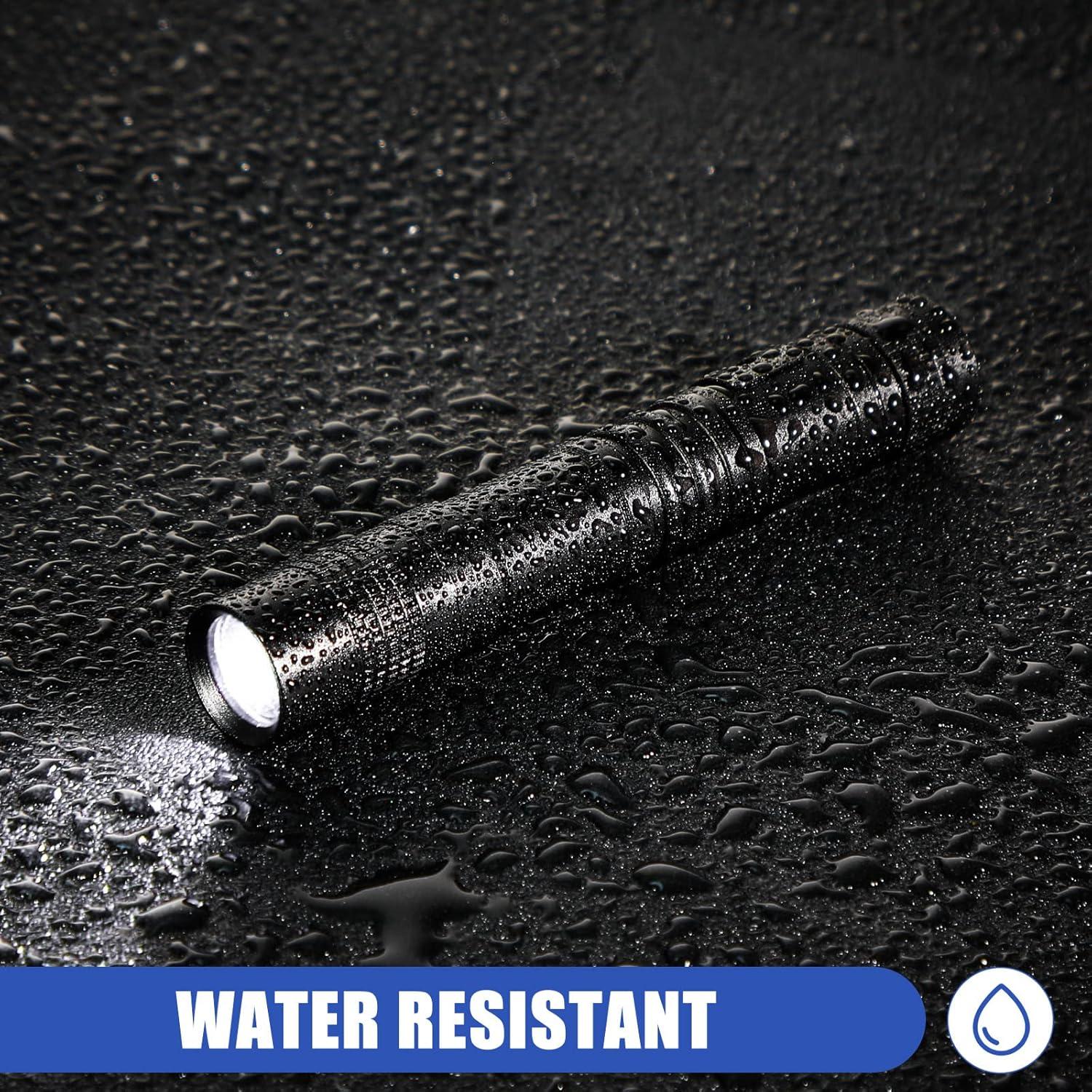 Linterna Mini LED Hortsun 10 Pcs con Clip 9 cm Negra