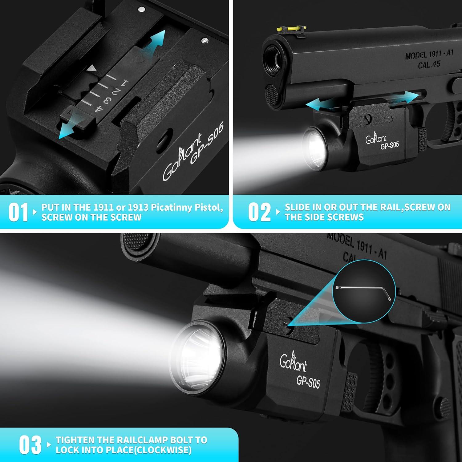 Linterna Táctica Compacta GOPLANT GP-S05 1500 Lúmenes LED