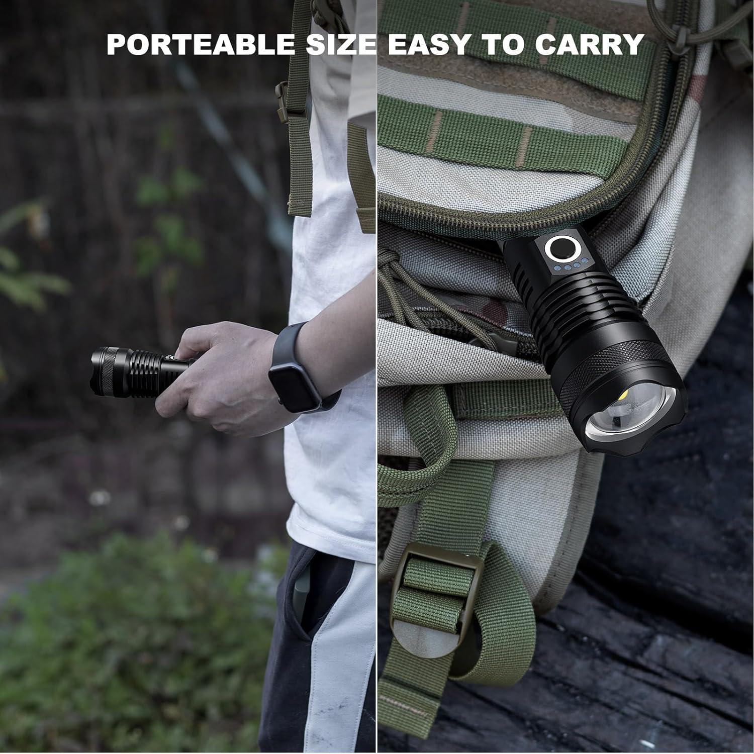 Paquete de 4 Linternas LED Recargables Lylting 90,000LM