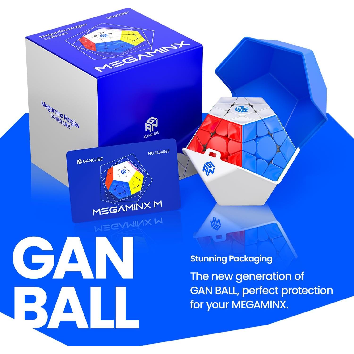 Cubo de Velocidad GAN Megaminx Maglev Gris 230g 36 Sensaciones