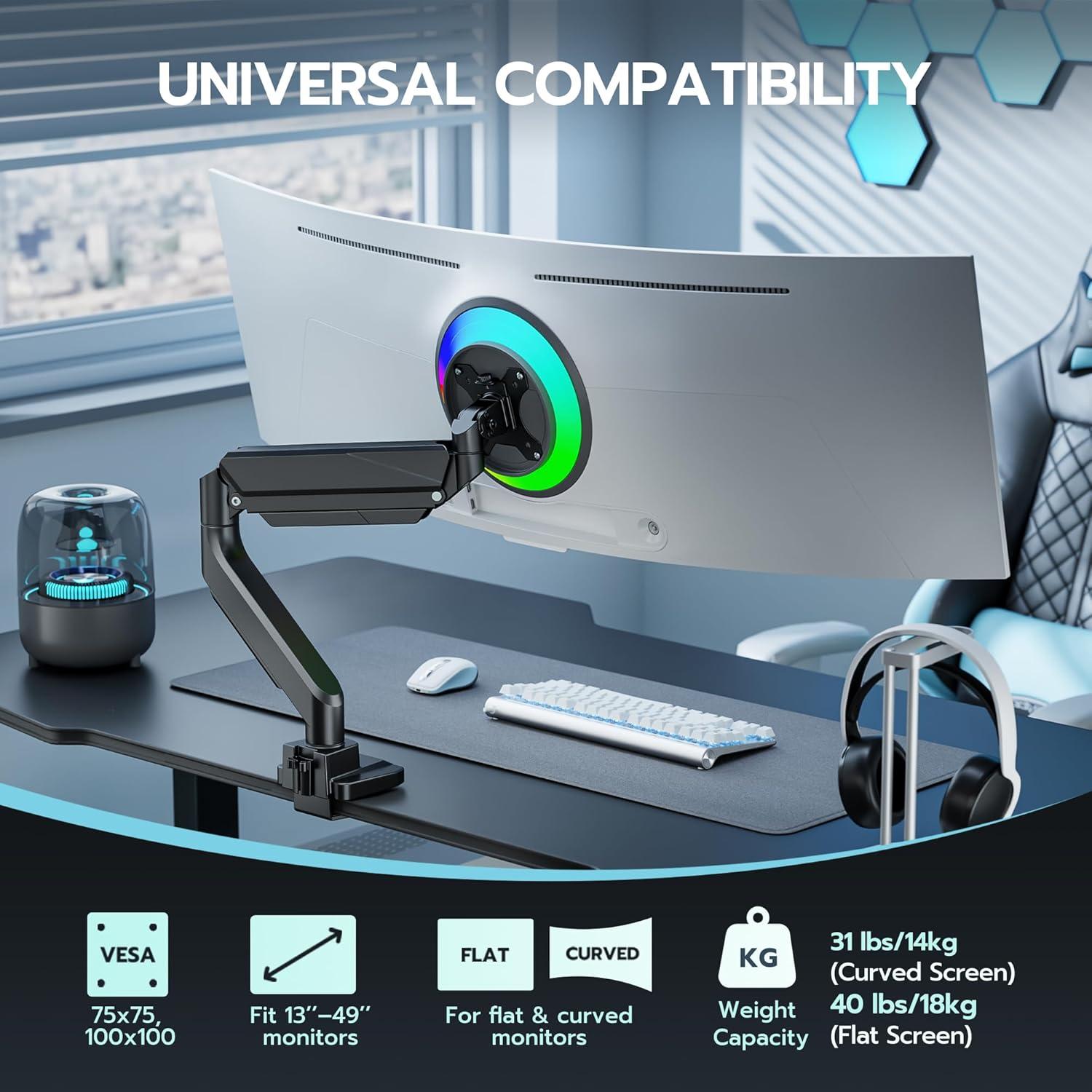 Soporte de Monitor ARES WING para Pantallas 13-49" Negro