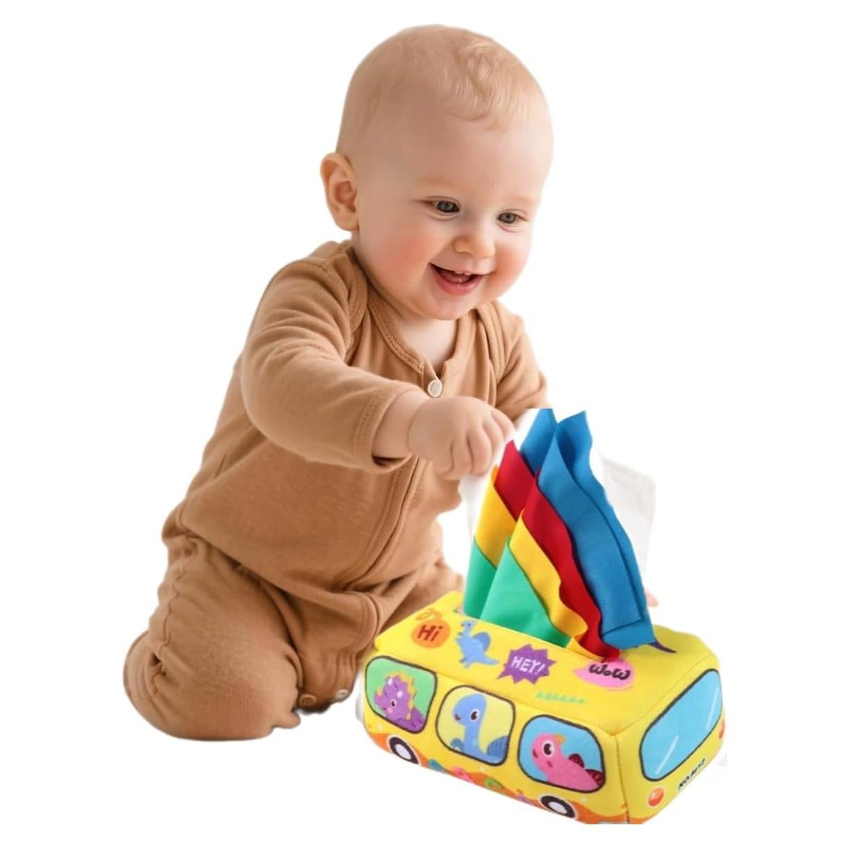 Caja de Tejidos Montessori KALASU con 8 Paños y 2 Sonoros